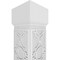 Ekena Millwork Craftsman Classic Square Non-Tapered Gypsum Fretwork Column w/ Mission Capital & Mission Base CC1008ENGYPMIMI - alternate 4